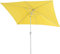 Sombrilla de jardín de 2 x 3 m rectangular reclinable poliéster/aluminio 4,5 kg amarillo 04_0003893