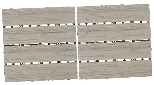 OSALADI 2st Außenboden Passenden Boden Balkonboden Spleißboden Im Freien Wasserdichter Boden Indoor-outdoor-teppich Gartendekoration Balkon Spleißboden Ökologisches Holz Schmücken Wpc