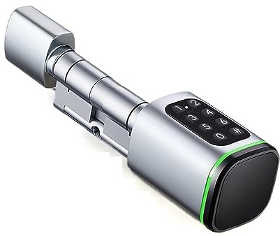 Tuya Smart Door Lock, Password RFID Card, sblocco Chiave App, Serratura Elettronica Digitale con Nucleo cilindrico Fai-da-Te, Sicurezza for la casa e l'hotel (Color : Tuya Silver, Size : A 30 B 30)