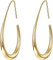 aesdox Leichte Tropfen Creolen für Frauen, 14 Karat Gold/Weißgold plattiert, große Creolen, Statement-Schmuck, Geschenk für Frauen, Teenager, Mädchen