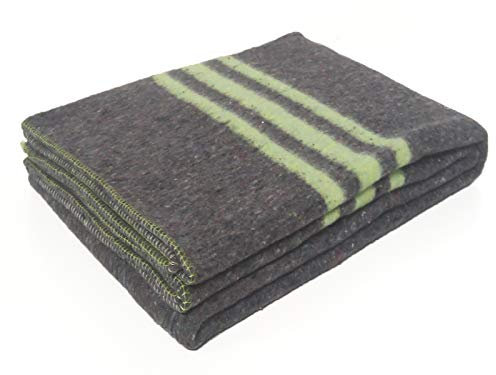 Mantas gruesas para Mudanzas o transporte de muebles, medida 140x200 Fabricadas en España. Para almacenar muebles o articulos personales en guardamuebles o trasteros. Pack 6 mantas, color verde