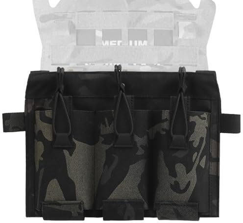 TS TAC-SKY Oben Offene Einzel-/Doppel-/Dreifach-Molle-Magazintasche for M4 M14 M16 AK AR Elastische Gewehrmagazine for Pistolen-Magazintasche (Color : BCP)