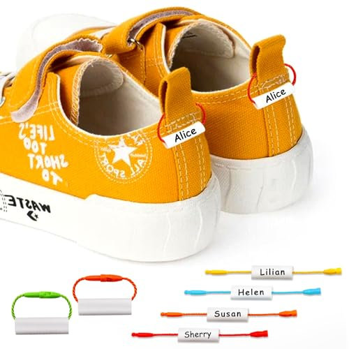 KSIWRE 30PCS Waterproof Shoe Tags,Daycare Labels,Name Tags for Kids Backpack,Clothes,Water Bottles,School Supplies,Writable Name Labels for Distinguish Children's Items (White,Blank)