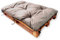 4L Textil Sitzkissen Palettenkissen Outdoor Kissen Sitzauflage Rückenkissen Bankauflage Polsterauflage Gartenpolster Sitzkissen Bank Palettenauflage (120x80 cm, Braun)