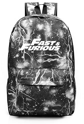 Schulrucksack Lässiger Tagesrucksack für F.a.s.t F.urious Schultaschen Unisex Büchertasche Leichter Reiserucksack Arbeitstasche für Männer und Frauen(Color: style-4)
