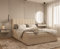 MOEBLO Boxspringbett 01 (Bonell-Matratze und Topper, Doppelbett gepolstertes Kopfteil mit Bettkasten Boxspringbett, aus Samt, Polsterbett Kontinentalbett, dekorativem Kopfteil) (Beige, 160x200)