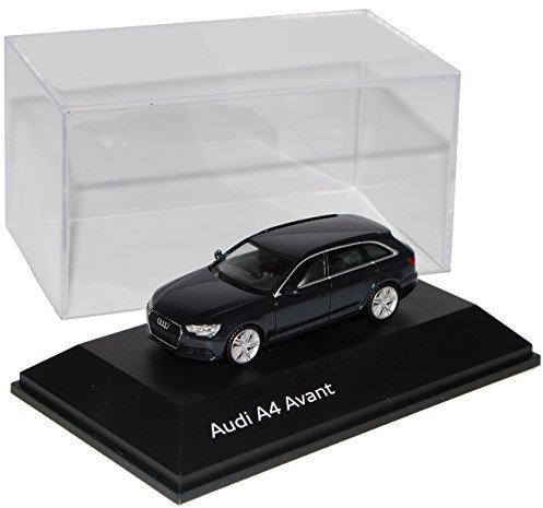 A*U*D*I A4 B9 Avant Kombi Mondschein Blau Schwarz Ab 2015 H0 1/87 Herpa Modell Auto mit individiuellem Wunschkennzeichen
