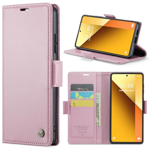 Phernykas Coque pour Xiaomi Redmi Note 13 5G Étui Portefeuille Cover en Cuir PU Wallet avec Cartes Magnétique et RFID Protection Antivol Folio Housse Xiaomi Redmi Note 13 5G Case, doré