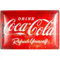 Nostalgic-Art Retro Blechschild, 40 x 60 cm, Coca-Cola – Logo Red Refresh Yourself – Geschenk-Idee für Coke-Fans, Original Lizenzprodukt (OLP), aus Metall, Vintage Design, Blechschilder Sprüche