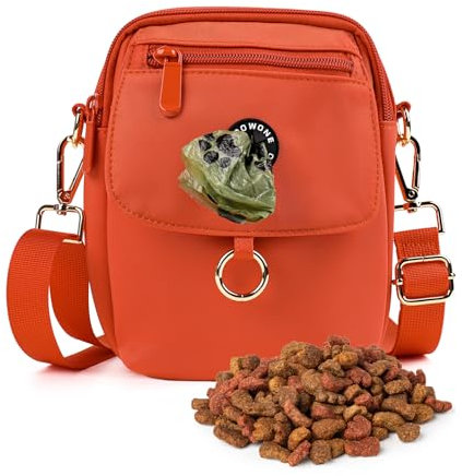 COOWONE Waterproof Dog Walking Bag Crossbody Bags Dog Treat Pouch for Pet Training, Puppy Treat Tote, Treat Bag, Dog Mom Purse…