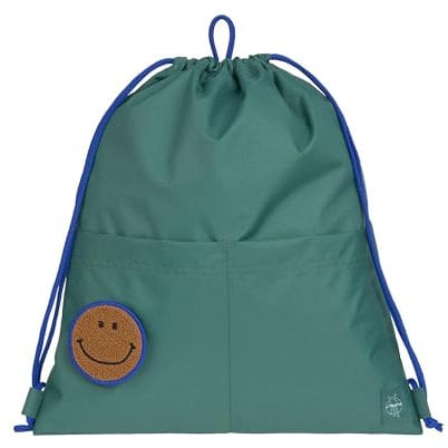 LÄSSIG Kinder Turnbeutel Sportbeutel wasserabweisend mit verstellbaren Tragekordeln/Mini String Bag dark green