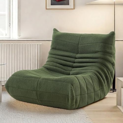 YGHQAP Sitzsack Sofa Bodensofa, Lesesessel Bequem Beanbag Bodenstuhl mit Rückenlehne, Lazy Sofa Bodensessel Sitzsack Erwachsene Sitzsack Sessel für Schlafzimmer Wohnzimmer (Grün)