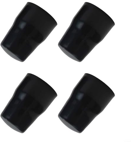 Puupaa Radiator Valve Cap, Black Plastic Easy Push-Fit Radiator Cap Replacement for Shower Heater Faucet Valve Decorative Protective Cap(4PCS)