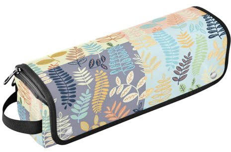 Hair Tools Travel Bag and Heat Resistant Mat Heating Tools Travel Bag Organizer for Curling Iron Straightener Flat Hair Dryer, Colorful Floral Women Essentials Storage