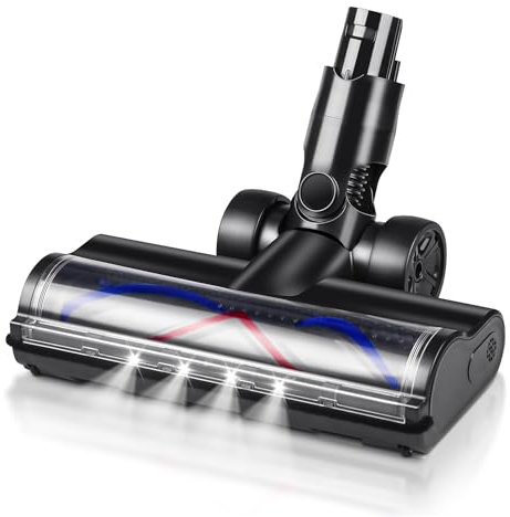 Cabezal de repuesto para aspiradora Dyson V6 DC58 DC59 DC61 DC62 DC72 DC74 cepillo de cerdas en forma de V turbo con faro LED adecuado para suelos de madera dura y alfombras