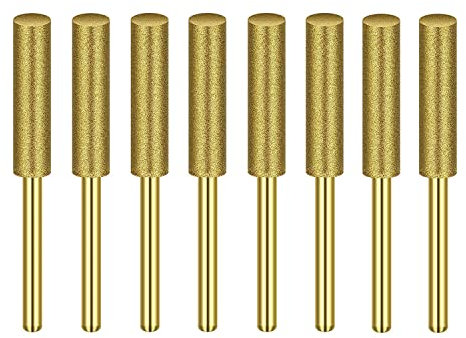 Diheohg 8 Pieces Diamond Chainsaw Sharpener High Hardness Diamond Chainsaw Sharpener (3/16 Inch, 4.8 Mm)