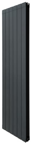 Radiateur en Aluminium Gris Anthracite 1800 x 475 mm Vertical à Colonne Plate Chauffage Centrale Moderne Cuisine Salon Salle de Bain [Brosse de Nettoyage & Fixations INCLUS]