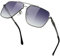 KANASTAL Groß Sonnenbrille Herren und Damen Retro Klassische Polarisiert Sonnenbrille mit Premium Quadratisch Metallrahmen UV400 Schutz, Glänzend Gunmetal Rahmen Schwarz Gläser