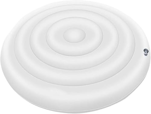 SJASD Couverture de Spa Gonflable Ronde, Couverture de Spa à économie d'énergie pour Spa, Couvercle isolé pour Spa, avec Valve de gonflage et de dégonflage Rapide et Facile(Size:Round 145cm)