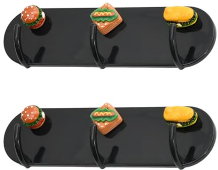 2-Pack Magnetic Key Holder with Self Adhesive Hooks for Refrigerator, Kitchen, and Laundry Room, Strong No-Drill No-Trace Magnet Hooks, Innovative Entryway Door Hangers