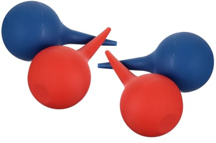 ZUNOXAZ 4 Stück Teiliges Ohrspülball aus PVC Sanfter Ohrreinigungsball für Erwachsene Ohrwaschball zur Tiefen Reinigung Des Gehörgangs Geeignet für Verschiedene Altersgruppen Farbig Blau