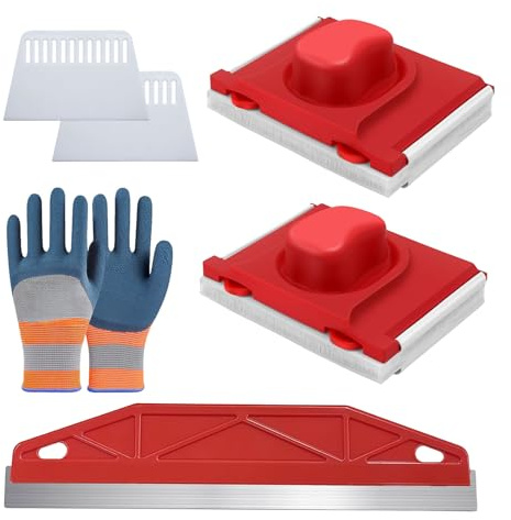 6 Pack Paint Edger Tool,Professional Cutting in Tools for Painting with Rubber Gloves & Scrapers,Latex Painting Flat Edger Paint Pad Set,Achieve Flawless Edges on Walls Ceilings Corners