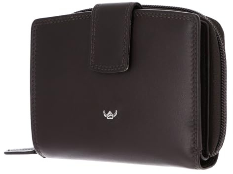 Golden Head Leder Geldbörse Polo RFID Protect Kombischeintasche mit Riegel 1438 Dunkelbraun