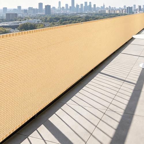 Tenda a Vela Traspirante 3 x 9 m Solare Tenda a Vela Parasole Rettangolare Leggera e Resistente per Giardino, Patio, Pergola, Giardino, Cortile, Color Crema
