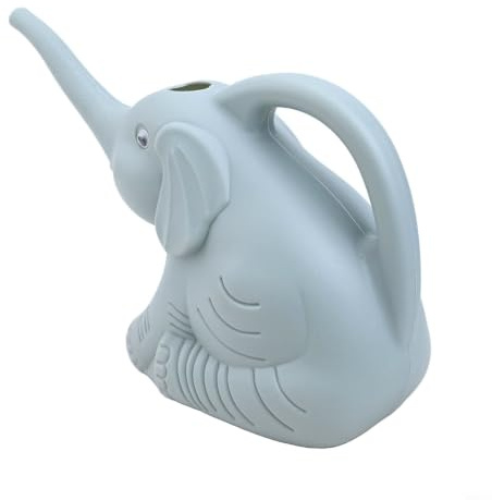 Annaffiatoio a forma di elefante, per bambini, con beccuccio superiore, piccolo spruzzatore di fiori in plastica leggero, strumento per giardinaggio all'aperto per bambini (Wise blue)