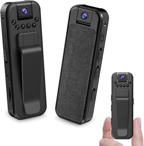 Mini Körperkamera 1080P Tragbare Body Cam mit Audio Video Aufzeichnung | POV Camera Mini Überwachungskamera Nachtsicht Mini Kamera für Vlogging, Reisen, Sicherheit und Arbeit