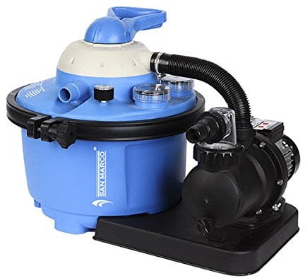 Filtro A Sabbia da 8,5 M3/H Fino A 40 M³ per Piscine fuoriterra interrate (8,5 Metri cubi con aqualoon e temporizzatore)