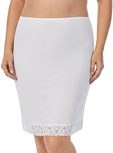 Jones New York womens Silky Touch 23 Anti-cling Knee Length Half Slip, White, Large US
