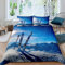 feelingyou Blauer Himmel Bettwäsche-Set Snow Moutain Bettwäsche Set 155x220cm Skifahren Sport Betten Set für Kinder Jungen Mädchen Teenager 2St.Reißverschluss Mikrofaser