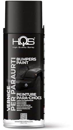 HQS High Quality Spray Bombe aérosol 400 ml Para-Chocs, Noir Opaque
