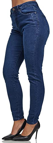 Tazzio Jeans Damen High Waist Denim Slim Skinny Fit Jeanshose Stretch Hose F107