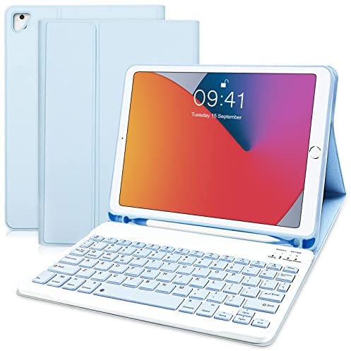 tititinita for iPad 6th Generation Case with Keyboard, Keyboard Case for iPad 6th Gen 2018, iPad 5th Gen 2017, iPad Pro 9.7, iPad Air 2, iPad Air 1 - Protective Cover with Detachable Keyboard, Blue