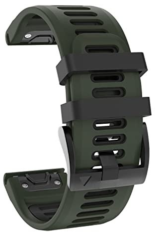 OVERSTEP für Garmin Fenix 5X, 26 mm Weiches Silikonarmband Ersatzarmband für Fenix 7X/Fenix 5X Plus/Fenix 6X/Fenix 6X Pro/Fenix 3/HR/Descent MK1/D2 Delta PX/D2 Charlie