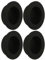 4X Matt Black Round Recessed Pull Handles, Flush Mount Ideal for Sliding Cabinet, Wardrobe, Cupboard Doors