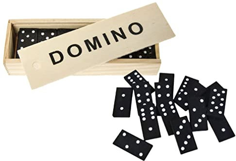 Terryshop74 Domino in legno 28 pedine Domino Strategico: Unire la mente e le tessere per vincere! 28 pedine per un divertimento di gruppo
