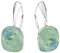 Square 12 mm 44 Farben Wunderbar Hängend Ohrringe 925 Silber Österreichische Zirkonia - Schmuck für Frauen und Mädchen - Hängeohrringe Ideal für Geschenke für Frauen (Pacyfic Opal)