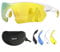 OUTDOORSPARTA Lunette De Cyclisme (5. Cadre Blanc, Lentilles Dorées)