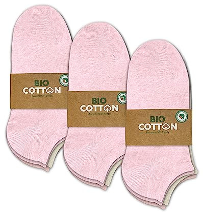 mehrstrumpf 8/12 pares de calcetines para niños 100% orgánicos, sin costuras, para zapatillas, para niños y niñas (Modelo: Biolivia), 35-38