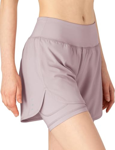 donhobo Damen Sommer Sport Shorts 2 in 1 Schnell Trocknend Laufshorts Fitness Yoga Jogging Sport Shorts