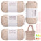 RANJIMA Fettuccia per Borse a Uncinetto - 4 Pezzi Gomitolo di cotone Beige, Filato Maglieria Filato Grosso per Ferri e Uncinetto, Fai da Te, Decorazioni, Artigianato, Borse Coperte Scarpe