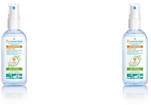 Puressentiel - Assainissant - Lotion Spray aux 3 Huiles Essentielles - Elimine 99,9% des bactéries et des virus - Mains et Surfaces -Odeur Citronnée- Fabrication Française - 80 ml (Lot de 2)