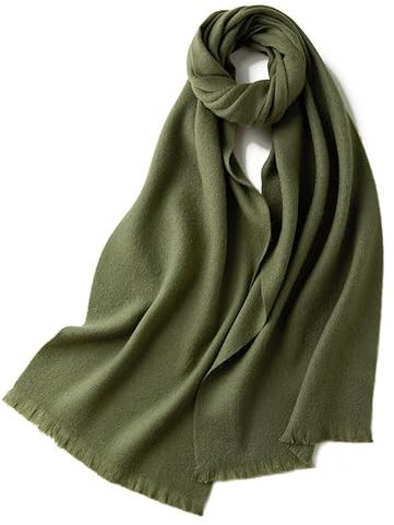 MOONESSA Wollschal Schal Unisex Herbst Und Winter Warmer Und Vielseitiger Kaschmirschal,olivgrün