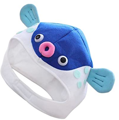 SHERCHPRY Kugelfischmütze Cartoon Blau Verstellbare Kopfbedeckung Für Cosplay Lustige Party Requisiten Für Halloween Und Kostümpartys