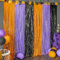 LOLStar Halloween Deko Party Dekorationen, 3-Pack Folie Fringe Vorhänge 1m x 2m Orange Lila Schwarz Foto Kabine Props, Luftschlangen Dekoration für Halloween, Geburtstag, Jubiläum Deko