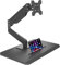suptek Single Monitor Mount Gas Spring Monitor Arm Desk Stand with Base, Free Standing Pneumatic Height Adjustable Monitor Stand for 17 to 32 inch Monitor, Holds up to 10kg, Black ML8