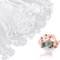 AOZUO Geschenkpapier Hochzeit,4m Blumenstrauß Papier,Blumenpapier Geschenkpapier Weiß Verpackungspapier Netzpapier Einwickeln Blumen Gewelltes Netzgarn für Floristenbedarf Valentinstag Floristenbedarf